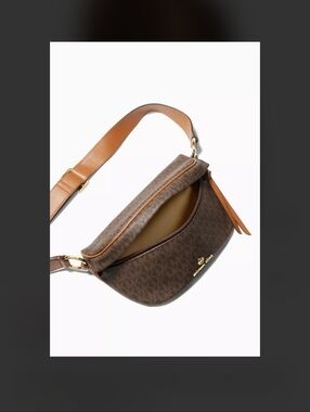 Michael Kors Brown Logo Sling  Bag